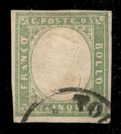 Antichi Stati Italiani - Sardegna - 5 Cent (13Ca) Con Effigie Capovolta - Usato - Cert. Diena + Cert. Raybaudi (8.500) - Autres & Non Classés