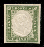 Antichi Stati Italiani - Sardegna - 1861 - 5 Cent (13Cc) - Gomma Originale - Cert. Raybaudi (1.200) - Autres & Non Classés