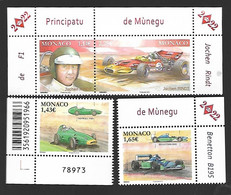 Monaco 2022 - Yv N° 3316 à 3319 ** - Voitures "VANWALL VW5 - BENETTON B195" - Pilote "JOCHEN RINDT" - Unused Stamps