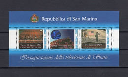 San Marino 1993 - Inauguration Of State Television - Souvenir Perforated Minisheet - MNH***- Superb*** - Briefe U. Dokumente