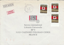 CANADA AFFRANCHISSEMENT COMPOSE SUR LETTRE POUR LA FRANCE 1995 - Storia Postale