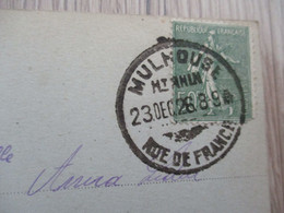 Sur CPA Mulhouse Beau Cachet Provisoire? 23/12/1926 Rue De France - Annullamenti Meccaniche (Varie)