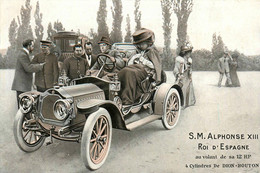 Automobile 12 HP 4 Cylindres DE DION BOUTON * Auto Ancienne * CPA * S.M. Alphonse XIII Roi D'espagne * Espana - PKW