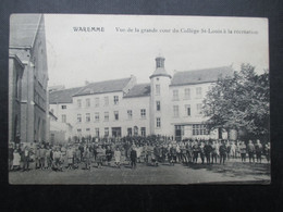 CP BELGIQUE (V2210) WAREMME (2 Vues) Vue De La Grande Cour Du Collège St Louis à La Récréation 1914 - Borgworm