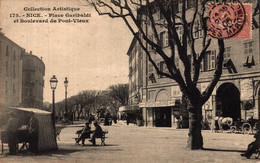 N°92140 -cpa Nice -place Garibaldi-et Boulevard Du Pont Vieux- - Non Classificati