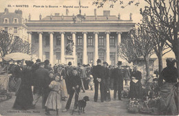 CPA 44 NANTES PLACE DE LA BOURSE MARCHE AUX FLEURS - Nantes