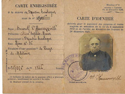 1922 Carte D Identité Celine DEWULF Vve HAUSSEWIRTH - St Martin Boulogne – (Pas D Calais) - Collezioni