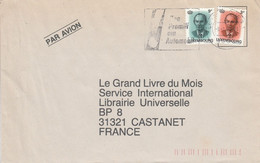 LUXEMBOURG AFFRANCHISSEMENT COMPOSE SUR LETTRE POUR LA FRANCE 1990 - Brieven En Documenten