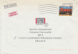 DANEMARK SEUL SUR LETTRE POUR LA FRANCE 1990 - Briefe U. Dokumente