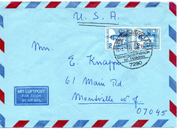 58535 - Bund - 1984 - 70Pfg B&S Senkr Paar A LpBf FREUDENSTADT -> Montville, NJ (USA) - Cartas & Documentos