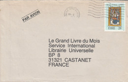 IRLANDE SEUL SUR LETTRE POUR LA FRANCE 1990 - Cartas & Documentos