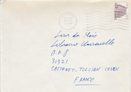 IRLANDE SEUL SUR LETTRE POUR LA FRANCE 1989 - Covers & Documents