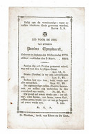 Doodsprentje 1844 Stekene : Paulus Thuysbaert . - Religion & Esotericism