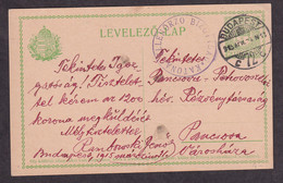 HUNGARY - Stationery With Interesting Cancel Sent From Budapest To Pancevo 1915 / As Is On Scans - Briefe U. Dokumente