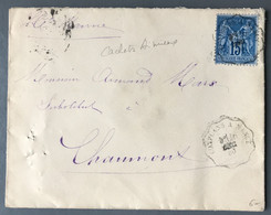 France N°90a (sur Bleu) Sur Enveloppe TAD Convoyeur CONFLANS A NANCY 26.12.1880 - (B4024) - 1877-1920: Semi-Moderne