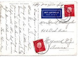 58546 - Bund - 1959 - 2@20Pfg Heuss III A LpAnsKte BONN -> Maywood, NJ (USA) - Briefe U. Dokumente