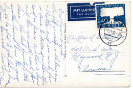 58549 - Bund - 1957 - 40Pfg CEPT '57 EF A LpAnsKte BONN -> Maywood, NJ (USA), Marke Mgl. - 1957