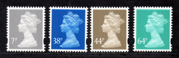 UK, GB, Great Britain, MNH, 1999, Michel 1801 - 1804, Queen Elizabeth, Definitives - Unused Stamps