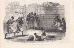 THE ILLUSTRATED LONDON NEWS  - RITAGLIO - STAMPA - GUARDS IN THE PALACE GATEWAY, UGANDA - FROM A SKETCH BY CAPTAIN GRANT - Non Classificati