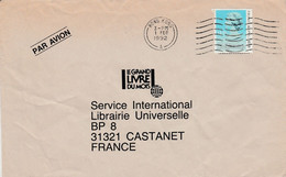 HONG KONG SEUL SUR LETTRE POUR LA FRANCE 1992 - Covers & Documents