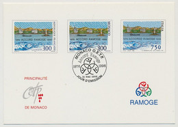 MONACO => Carton Pub. Office Des émissions De TP - Timbres RAMOGE Imprimée, Simili Entier, Obl PJ 14 Mai 1996 - Enteros  Postales