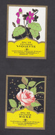 2 ETIQUETTES D'EAU DE COLOGNE - VIOLETTE ET ROSE - PARFUMERIE ETOILE - J. THOMAS GUINAMAND  - PERFUME LABEL - Etiketten