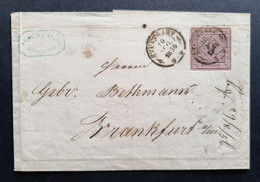 Württemberg 1856, Brief 9 Kr. Mi 4a STUTTGART Gelaufen Frankfurt - Wuerttemberg