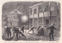 THE ILLUSTRATED LONDON NEWS  - RITAGLIO - STAMPA - THE WAR IN AMRICA THE FEDERALS SHELLING THE CITY OF CHARLESTON - Non Classés