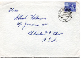 58564 - Berlin - 1951 - 30Pfg Bauten EF A Bf BERLIN -> Cleveland, OH (USA) - Lettres & Documents