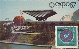 UNIVERSAL EXHIBITIONS, MONTREAL'67, CANADA PAVILION, SPECIAL POSTCARD, 1967, ROMANIA - 1967 – Montreal (Canada)