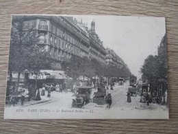 75 PARIS XVIII è BOULEVARD BARBES ATTELAGES VOITURE ANCIENNE ANIMEE - Arrondissement: 18