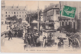 Bv - Cpa LORIENT - Un Coin De La Place Alsace Lorraine - Lorient