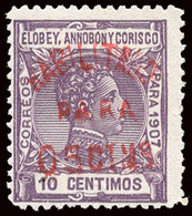 Elobey/Annobón - Edi * 50Ehcc - 1908/1909 - 05cts S. 10cts. - Habilitación Carmín - Annobon & Corisco