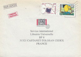 SUEDE AFFRANCHISSEMENT COMPOSE SUR LETTRE AVION POUR LA FRANCE 1995 - Cartas & Documentos