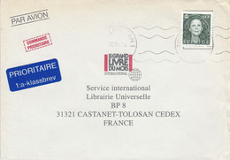 SUEDE SEUL SUR LETTRE POUR LA FRANCE 1995 - Lettres & Documents