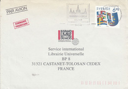 SUEDE SEUL SUR LETTRE POUR LA FRANCE 1995 - Covers & Documents
