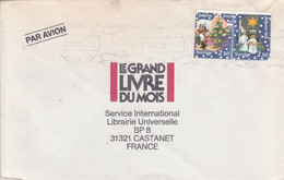 SUEDE AFFRANCHISSEMENT COMPOSE SUR LETTRE AVION POUR LA FRANCE 1992 - Storia Postale