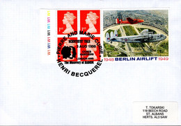 UK BRITAIN - 1999 - BERLIN AIRLIFT -RADIUM - MARIA SKLODOWSKA CURIE - POSTMARK  STAMP - ENVELOPE COVER  - SOUVENIR 217 - Chemie