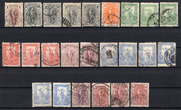 1901 GREECE FLYING MERCURY 24x Stamps MICHEL: 125-132, 134 USED - Gebraucht