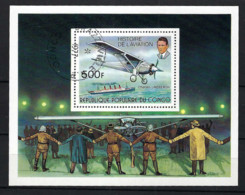 CONGO (RPC) 1977:  Bloc Obl."Ch. Lindbergh" - Oblitérés