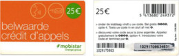 Recharge GSM Mobistar, €25 Mobistar - Orange Group - [2] Prepaid- Und Aufladkarten