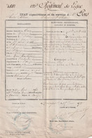 Etat Signalétique Et De Service 126è Régiment De Ligne Soldat Pons Dun Ariège - Guerre De 1870 Disparu Au Combat - Documents Historiques