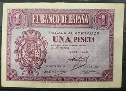 ESPAÑA.  EDIFIL 425.  1 PTA 12 DE OCTUBRE DE 1937  SERIE A,   SIN CIRCULAR. - 1-2 Pesetas