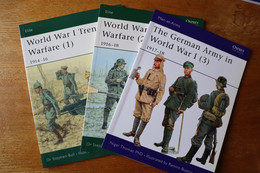 3 OSPREY  WORLD WAR TRENCH WARFARE Et German Army   Frais De Port Offert France / Free Postage Europe - Engels
