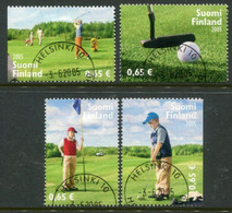 FINLAND 2005 Golf Singles Ex Block Used.  Michel  1755-58 - Used Stamps