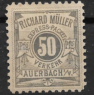 Privatpost Auerbach , Schöner  Wert Der Express-Packet-Verkehr-Gesellschaft  Von 1886 - Privé