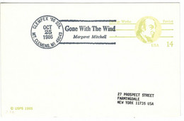 Clempex Mount Clemens 1986 - George Wythe Patriot - Margaret Mitchell Gone With The Wind - Von Winde Verweht - 1981-00