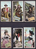 6 X CHROMO CHOCOLAT TOBLER - COSTUMES SUISSES - SERIE 5 - Other & Unclassified
