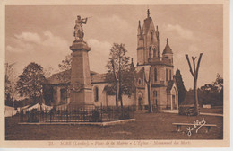 CPA Sore - Place De La Mairie, L'église, Monument Aux Morts - Sore