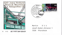 Germany 1992 Cover; 100 Jahre Verband Deutcher Machinen Und Anlagenbau Association Of  Machines And Plant Construcuction - Usines & Industries